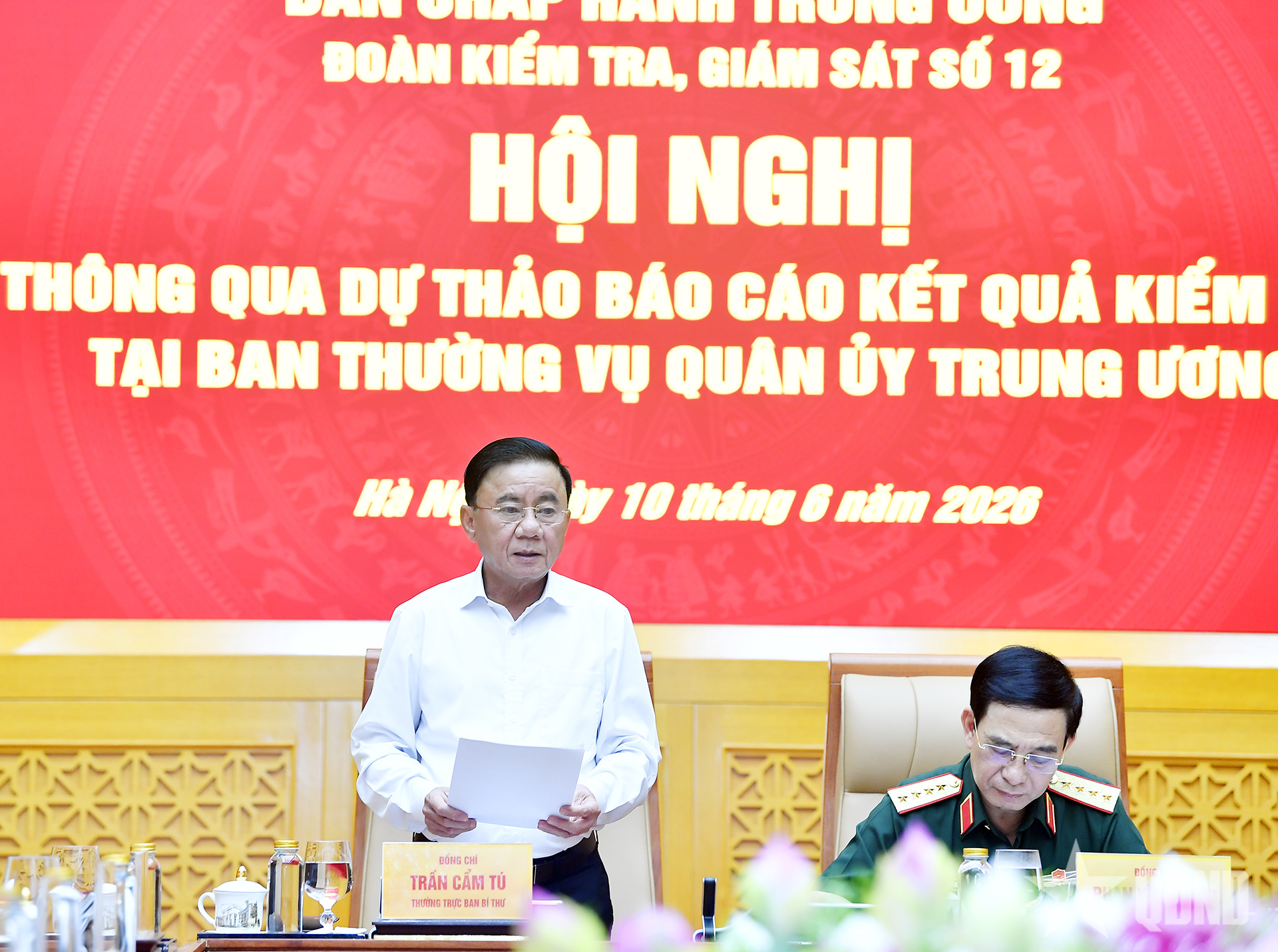 Thông qua Dự thảo báo cáo kết quả kiểm tra đối với Ban Thường vụ Quân ủy Trung ương